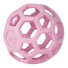 Picture of JW Pet HOL-ee Roller™, Dog Toy Puzzle Ball, Natural Rubber, Medium (4.5” Inch Diameter), Pink