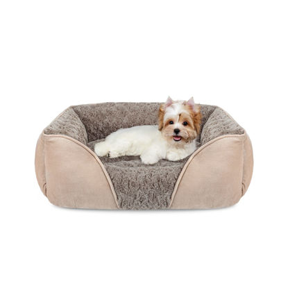 Picture of INVENHO Small Dog Bed for Large Medium Small Dogs Rectangle Washable Dog Bed, Orthopedic Dog Bed, Soft Calming Sleeping Puppy Bed Durable Pet Cuddler with Anti-Slip Bottom S(20"x19"x6")
