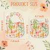Picture of Zainpe 6Pcs Snap Muslin Cotton Baby Bibs Flowers Pattern Infants Feeding Bib Adjustable Machine Washable Girls Burp Cloths Unisex Drool Cloth with 6 Absorbent & Soft Layers for Eating and Teething