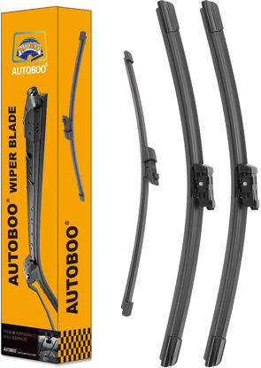 Picture of OEM Windshield Wiper Blade Replacement for VW Volkswagen Atlas 2018 2019 2020 20221 2022 2023 Original Equipment All-Season Rear Wiper Blade Set 26+22+12 (Set of 3)