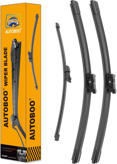 Picture of OEM Windshield Wiper Blade Replacement for VW Volkswagen Atlas 2018 2019 2020 20221 2022 2023 Original Equipment All-Season Rear Wiper Blade Set 26+22+12 (Set of 3)