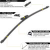 Picture of OEM Windshield Wiper Blade Replacement for VW Volkswagen Atlas 2018 2019 2020 20221 2022 2023 Original Equipment All-Season Rear Wiper Blade Set 26+22+12 (Set of 3)
