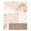 Picture of Konssy Baby Blankets for Unisex Boys Girls, Super Soft Nursery Minky Blankets with Muslin Cotton Front and Dotted Fleece Backing, Printed Bed Throws Newborn
