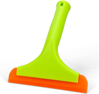 Picture of GUGUGI,Super Flexible Silicone Squeegee, Auto Water Blade, Water Wiper, Shower Squeegee, 5.9'' Blade and 7.5'' Long Handle, for Car Windshield, Window, Mirror, Glass Door
