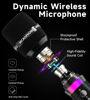 Picture of ECHOMUSSY Wireless Microphone, Rechargeable Wireless Dual Microphones with One-to-One Chip Connection and LED Lights, 40H Duration, 200FT Range Receiving, Less Latency Karaoke Microphone for Singing