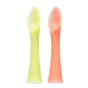 Picture of Olababy 100% Silicone Soft-Tip Training Spoon for Baby Led Weaning 2pack (Lemon/Coral)