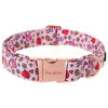 Picture of Unique style paws Valentine's Day Dog Collar Metal Buckle Collar XO Red Lips Gift for Small Medium Large Boys Girls Dogs Wedding