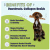 Picture of Pawstruck Natural Large 10-13” Beef Collagen Braids for Dogs - Healthy Long Lasting Alternative to Traditional Rawhide & Bully Sticks w/Chondroitin & Glucosamine - 3 Count - Packaging May Vary