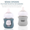 Picture of 3 Pack Silicone Sleeves for Avent Natural Glass Baby Bottles, Anti Breakage Baby Bottle Holder, Compatible Philips Avent Glass Natural Baby Bottle 4 oz(Grey+Dark Blue+Apricot)