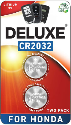Picture of Key Fob Replacement Batteries for Honda (CRV Civic Accord Pilot Odyssey HRV Fit Passport Ridgeline Crosstour Insight Clarity CRZ) Smart Remote (Pack of 2) (Check Fitment Guide)