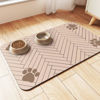 Picture of Pet Feeding Mat-Absorbent Pet Placemat for Food and Water Bowl, with Waterproof Rubber Backing, Quick Dry Water Dispenser Mat for Dog and Cat (16"x24", Beige)