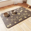 Picture of Pet Feeding Mat-Absorbent Pet Placemat for Food and Water Bowl, with Waterproof Rubber Backing, Quick Dry Water Dispenser Mat for Dog and Cat (17"x27", Brown)
