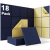 Picture of 18 Pack Dark Blue Acoustic Panels 12"X12"X 0.4"Soundproof Wall Panels Wall Decoration Sound Absorbing Panel High-Density Sound Deadening Panels,Acoustic Treatment Panel For Home Studio