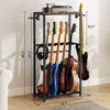 Picture of MAHANCRIS Guitar Stand for Acoustic Holder, Electric Guitar, Bass, Ukulele, Multiple Guitar Rack Holder, Floor Adjustable for Guitars, Guitar Amp Accessories, for Home Music Studio, Rustic Brown GSHR6501