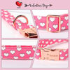 Picture of Unique style paws Dog Collar Metal Buckle Collar for Valentine's Day Gift Pink Heart Love for Small Medium Large Boys Girls Dogs