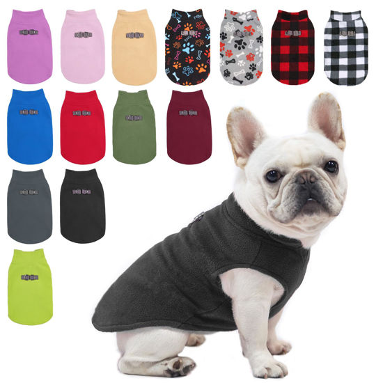 Picture of BEAUTYZOO Dog Fleece Vest Sweater Winter Jacket for Large Dogs with D-Ring Leash Cold Weather Coat Hoodie for L Dogs Boy or Girls
