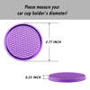 Picture of ZSDY Car Cup Coaster, 4PCS Universal Auto Non-Slip Cup Holder Embedded in Ornaments Silicone Coaster, Car Interior Accessories Sets, Purple