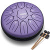 Picture of LEKATO Steel Tongue Drum 6 Inch 11 Note, Tongue drum D Major Handpan Drum for Meditation Yoga Musical Education, Handpan drum for Families/Friends, Purple