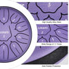 Picture of LEKATO Steel Tongue Drum 6 Inch 11 Note, Tongue drum D Major Handpan Drum for Meditation Yoga Musical Education, Handpan drum for Families/Friends, Purple