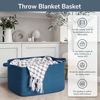 Picture of Goodpick Large Blanket Basket, Storage Baskets for Organizing, Rectangle Woven Baskets for Storage, Toy Baskets Storage Kids, Woven Basket for Clothes, Towels, 21.6" x 14.9" x 11.8"