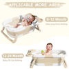 Picture of TPN Collapsible Baby Bathtub for Infants to Toddler with Real-time Temp Monitor+Floating Cushion,Foldable Baby Bath Tub Set Applicable 0-36 Month,Perfect Portable Travel Baby Tub for Newborns Boy