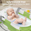 Picture of TPN Collapsible Baby Bathtub for Infants to Toddler with Real-time Temp Monitor+Floating Cushion,Foldable Baby Bath Tub Set Applicable 0-36 Month,Perfect Portable Travel Baby Tub for Newborns Boy
