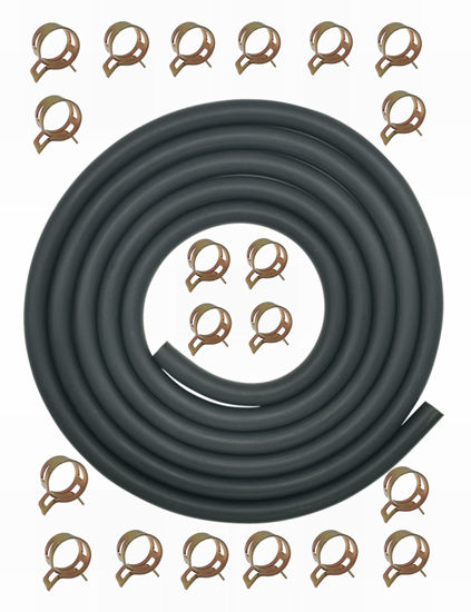 Picture of 10 Feet 5/16 Inch ID Fuel Line Hose Rubber w/ 20 Clamp