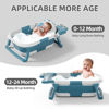 Picture of TPN Collapsible Baby Bathtub for Infants to Toddler with Real-time Temp Monitor+Floating Cushion,Foldable Baby Bath Tub Set Applicable 0-36 Month,Perfect Portable Travel Baby Tub for Newborns Boy