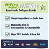 Picture of Pawstruck Natural 5-7” Beef Collagen Braids for Dogs - Healthy Long Lasting Alternative to Traditional Rawhide & Bully Sticks Chew Treats w/Chondroitin & Glucosamine - 5 Count - Packaging May Vary