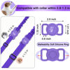 Picture of SANKALA Airtag Dog Collar Holder, [1 Pack] Waterproof Dog Airtag Holder, Silicone Full Body Covered Anti-Lost Protective Apple Air Tag Holder for Pet Collar - Fits All Width Collars, Dark Purple