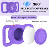 Picture of SANKALA Airtag Dog Collar Holder, [1 Pack] Waterproof Dog Airtag Holder, Silicone Full Body Covered Anti-Lost Protective Apple Air Tag Holder for Pet Collar - Fits All Width Collars, Dark Purple