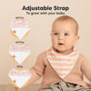 Picture of 8-Pack Organic Baby Bandana Drool Bibs for Girls - Super Absorbent Baby Bibs for Baby Girls, Baby Boys, Soft Cotton Bandana Bibs, Baby Drool Bib, Teething Bibs for Infant,Toddler,Bib Girl(Sweet Charm)