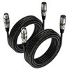 Picture of EBXYA XLR Cables 15 feet 2 Packs - Premium Balanced Microphone Cable with 3-Pin XLR Male to Female Cable, Black