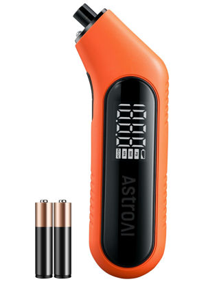 Picture of AstroAI Tire Pressure Gauge Digital 3-300PSI Large Screen with Backlight and Flashlight, ANSI 2A High Accuracy, Compatible with Schrader Valves, 4 Units, Presta Valve Adapter Included, AAA Batteries