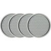 Picture of ZSDY Car Cup Coaster, 4PCS Universal Auto Non-Slip Cup Holder Embedded in Ornaments Silicone Coaster, Car Interior Accessories Sets, Grey