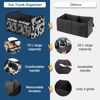 Picture of Femuar Car Trunk Organizer,Car Storage Organizer with 72L Large Capacity Waterproof Collapsible and 11 Pockets,Trunk Organizer for Car Suv/Jeep/Sedan, Large Size, Cow print