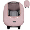 Picture of liuliuby Baby Car Seat Weather Shield | Warm Quilted Winter Cover with Clear Window for Infant Carseat | Keeps Babies & Newborn Protected in Cold | Car Seat Cover for Boys & Girls (Pink)
