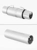 Picture of CableCreation [4-Pair XLR Male to Male & XLR Female to Female 3PIN Adapter Connector Compatible with Microphone,Mixer,Silver