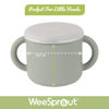 Picture of WeeSprout Snack Containers, Food Grade Silicone Cups, Spill-Proof Tops For Toddlers and Babies, Premium Hard Plastic Travel Lids, Dishwasher Safe, Set of 2 Snack Catchers