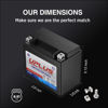 Picture of Motorcycle Battery YTX12-BS, UPLUS EB12-4 Powersports Batteries High Performance, AGM Maintenance Free Battery for Bike ATV Scooter