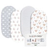 Picture of Gllquen Baby Bassinet Sheets 4 Pack, Breathable Cozy Fitted Mattress Sheet, Elastic Travel Crib Fashionable Floral Pattern, Standard Cradle Safe Sheets for Baby Boy Girls 32"X16"(Rainbow)
