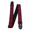 Picture of Perris Leather Guitar Strap - Red Crosses Jacquard Ribbon Guitar Strap, with Leather Ends - Electric/Acoustic/Bass Guitar Strap - Adjustable Strap From 39″ to 58″ - Red/Black (TWS-7071)