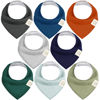 Picture of KeaBabies 8-Pack Organic Baby Bandana Drool Bibs for Boys Girls - Soft Cotton Drooling & Teething Bibs for Infants, Toddlers, Super Absorbent Cotton Bandana Bibs for Baby Boy & Girl, Unisex (Hunter)