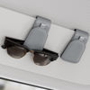 Picture of Sotfamily Sunglass Holder for Car, Suede Cloth Magnetic Sunglasses Clip for Car Visor, Sunglass Organizer for Car Accessories, 2 Packs, Gray