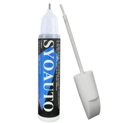 Picture of SYOAUTO White Touch Up Paint for Cars, White Car Touch up Paint White Auto Paint Scratch Repair Automotive Touchup Paint Pen 2 in 1 Car Touch Up Paint 0.4 oz