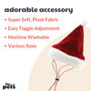 Picture of Huxley & Kent Pet Hat | Santa (Medium) | Festive Christmas Holiday Accessory for Dogs/Cats | Holiday Pet Hat | SnugFit Sliding Toggles for Best Fit