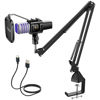 Picture of TONOR USB Gaming Microphone, RGB Streaming Microfono Set, PC Podcast Recording Computer Mic for PS4/5, Discord, Twitch, Cardioid Condenser Mic with Adjustable Boom Arm Stand TC30S+