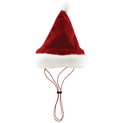 Picture of Huxley & Kent Pet Hat | Santa (Large) | Festive Christmas Holiday Accessory for Dogs/Cats | Holiday Pet Hat | SnugFit Sliding Toggles for Best Fit