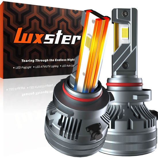 Picture of LUXSTER 2024 Punisher 40000lm 9006 HB4 LED Bulbs, Triple Copper Pipes (Unique), Ultra-Bright TalonLED Chips, Halogen Replacement, 6000K Pure White Foglight, IP68 Waterproof