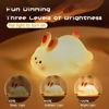 Picture of NesveCit Ghost Night Light, Adorable LED Night Lamp, Silicone Dimmable Nursery Nightlight for Nursery, Silicone Rechargeable Bedside Touch Night Lights for Halloween Decor